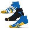 For Bare Feet NCAA UCLA Bruins CAMO BOOM 3 Pack Ankle Sock Team Colors Large view 1