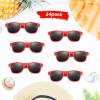 FEPITO 24 Pack Party Sunglasses Bulk for Birthday Party Favors Goody Bag Fillers for Beach Pool Party Toys for Adults, Red view 3
