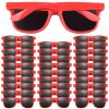 FEPITO 30 Pieces Party Sunglasses Bulk for Birthday Party supplies Treat Bag Fillers for Beach Pool Party Toys, Red view 1