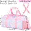 Travel Duffle Bag for Girls - Water Resistant Overnight Weekend Carry On Sports Gym Dance Bag with Shoe Compartment view 2
