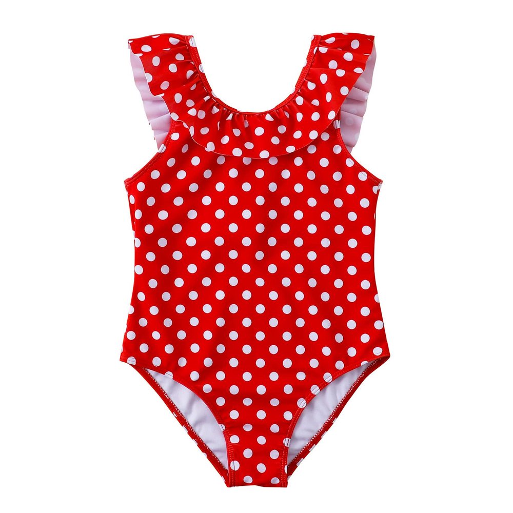 Kids Hollow Summer Swimsuit Swimwear Ruffles Outfits Bikini Set Infant Girls Girls 2 Year Old Swim Suit (Red, 9 Years)