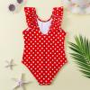 Kids Hollow Summer Swimsuit Swimwear Ruffles Outfits Bikini Set Infant Girls Girls 2 Year Old Swim Suit (Red, 9 Years) view 2