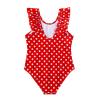 Kids Hollow Summer Swimsuit Swimwear Ruffles Outfits Bikini Set Infant Girls Girls 2 Year Old Swim Suit (Red, 9 Years) view 3