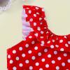 Kids Hollow Summer Swimsuit Swimwear Ruffles Outfits Bikini Set Infant Girls Girls 2 Year Old Swim Suit (Red, 9 Years) view 4