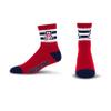 For Bare Feet NCAA Arizona Wildcats 5 Stripe Logo Quarter Sock Team Color Large view 1