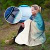 Outdoor Puffy Camping Blanket, Lightweight Down Alternative Puffy Printed Camping Large Ultra Warm Hammock Top Quilt Waterproof Blanket for Traveling Picnic Beach Party Cold Weather (Green Mountain) view 2
