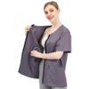 Post Surgery Shirt Mastectomy Recovery Shirt with Rehab Postoperative Shirt Hidden Drain Pockets Port Access for Breast Reconstruction(Blue) view 1