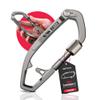 GPCA Multi-Tool Carabiner for Camping, Keys, Dog Leash, Bottle Opener & Pocket Clip  Durable, Versatile, and Adventure-Ready Gear for Outdoor Enthusiasts (GP X Carabiner, Titanium) view 1