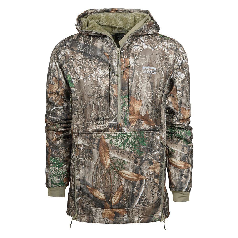 King's Camo Men's XKG Wind-Defender Anorak, Realtree Edge, Large