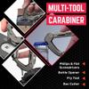 GPCA Multi-Tool Carabiner Clip D Ring Key Chain  Heavy Duty Titanium Clip with Bottle Opener Pry Tool Box Cutter Screwdrivers Key Organizer Locking Ring and EDC Gear (GP Carabiner Pro, Titanium) view 4