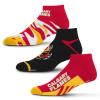 For Bare Feet NHL Calgary Flames CAMO BOOM 3 Pack Ankle Sock Team Colors Large view 1