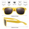 FEPITO 24 Pack Party Sunglasses Bulk for Birthday Party Favors Goody Bag Fillers for Beach Pool Party Toys for Adults, Yellow view 2