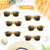 FEPITO 24 Pack Party Sunglasses Bulk for Birthday Party Favors Goody Bag Fillers for Beach Pool Party Toys for Adults, Yellow view 3