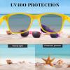 FEPITO 24 Pack Party Sunglasses Bulk for Birthday Party Favors Goody Bag Fillers for Beach Pool Party Toys for Adults, Yellow view 4