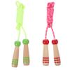 2pcs Adjustable for Boys and Girls Exercise Jump Ropes Wooden Handles Lightweight and Portable for Indoor and Outdoor Activities and Each view 1