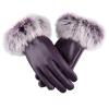 Gloves Leather Warm Street Ladies Gloves Mittens Toddler (purple, One Size) view 1