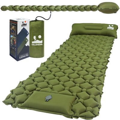 VALEHOWL 1.8 Pounds Ultralight Camping Sleeping Pad - R-Value 3.0 for 4 Seasons, Durable & 100% Waterproof Outdoor Air Mattress, Compact Sleeping Mat for Hiking, Backpacking, Travel