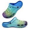 INMINPIN Women and Men Orthopedic Clogs Arch Support Garden Shoes Sandals Slippers with Plantar Fasciitis Feet Insoles,Gradient Blue,8-9 Women/6-7 Men view 1