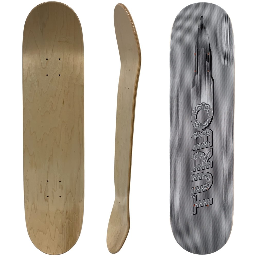 TURBO Pro Canadian Maple Skateboard Deck Illusion 8.5 Inch