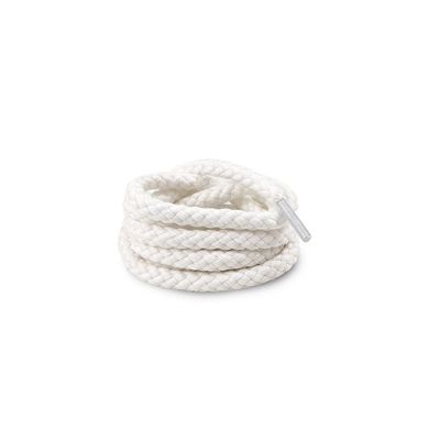 Round Linen Shoelaces for Sneakers Decoration Accessories Suitable Board Shoes Cotton Shoe Laces Sport Running (Color : White, Length : 140CM)
