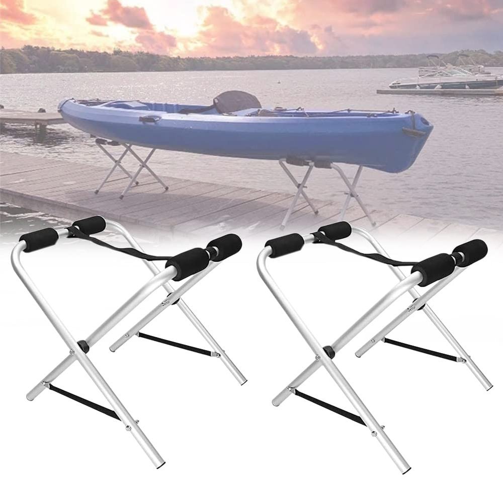 DYK&NX Kayak Fixed Bracket, Canoe Rack Stand, Convenient Aluminium Alloy Kayak Stand, Strong and Sturdy, Foldable Design for Outdoor Sports Kayak