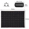 GLORSIGN Outdoor Puffy Camping Blanket, Lightweight Down Alternative Puffy Printed Camping Large Ultra Warm Hammock Top Quilt Waterproof Blanket for Traveling Picnic Beach Party Cold Weather (Black) view 2