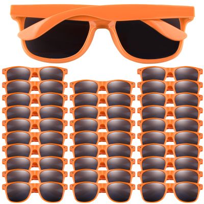 FEPITO 30 Pieces Party Sunglasses Bulk for Birthday Party supplies Treat Bag Fillers for Beach Pool Party Toys, Orange
