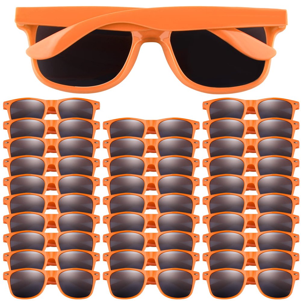 FEPITO 30 Pieces Party Sunglasses Bulk for Birthday Party supplies Treat Bag Fillers for Beach Pool Party Toys, Orange
