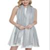 PANTONIGHT Women's Sparkling Metallic Evening Shawl Lightweight Wedding Shawl Extra Large Dressy Shawls and Wraps for Party (LIGHT GREY SILVER 2510) view 3