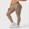HIGORUN Women Seamless Leggings Smile Contour High Waist Workout Gym Yoga Pants Brown XS view 2