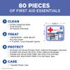 BAND-AID Brand Travel Ready Portable Emergency First Aid Kit for Minor Wound Care, Perfect for Home, Car, Travel, Camping Essentials & Outdoor Emergency Kit, 80 Pieces view 4