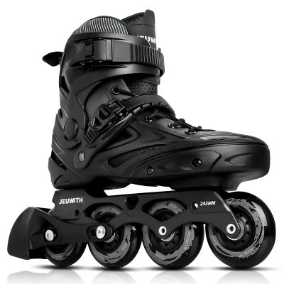 Inline Skates for Women Men, Outdoor Street Blades Roller Adult Male Female, Professional Fitness Roller Skates Blades for Unisex (Black) Men7.5/Women8.5/27cm