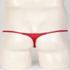 ACSUSS Men's Underwear T Back G-String Briefs Sexy Low-Waist U Convex Pouch Thong Lingerie Underpants Red XX-Large view 4