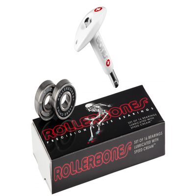 Rollerbones Bearings 16 pk w/Bones Swiss Bearing Press/Puller Tool Bundle