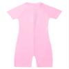 Moggemol Kids Girls Boys One Piece Rash Guard Swimsuits Water Sport Short Swimwear UPF 50+ UV Protection Pink 10-12 Years view 4