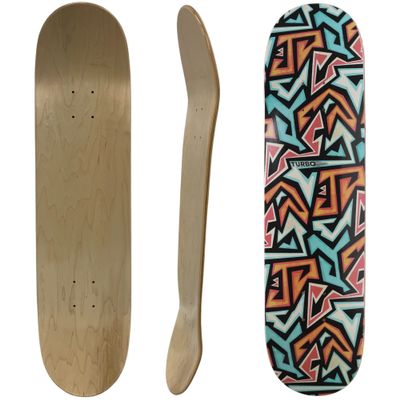TURBO Pro Canadian Maple Skateboard Deck Lightning 8.0 Inch