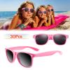 FEPITO 30 Pieces Party Sunglasses Bulk for Birthday Party Supplies Treat Bag Fillers for Beach Pool Party Toys, Pink view 4