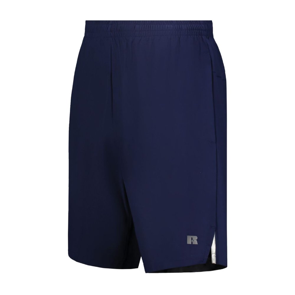 Russell Athletic Legend Stretch Woven Shorts  4-Way Stretch Gym Shorts with Pockets for Active Wear 66 Navy