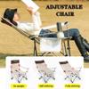 Camping Chair Camping Chair with Foot Rest Folding Sports Chair with Carrying Bag, Easy Storage Beach Director's Chair, Fishing Chair with Adjustable Backrest, Steel Pipe Structure view 4