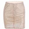 JEWEKY Champagne Sequin Mini Skirt Party Bodycon Disco Skirts for Women view 2
