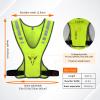 TCCFCCT Reflective Running Vest for Men Women Kids, High Visibility Reflective Safety Running Gear for Running, Jogging, Biking, Cycling and Dog Walking at Night, Adjustable Waist, Yellow 2022 view 3