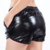 Rave Metallic Dance Shorts Booty Pants Elastic Shiny Women's Yoga Waist Sexy High Waist Pants for Women view 3