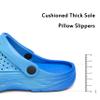 INMINPIN Women and Men Orthopedic Clogs Arch Support Garden Shoes Sandals Slippers with Plantar Fasciitis Feet Insoles,Gradient Blue,11-12 Women/9-10.5 Men view 4