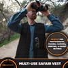 Humvee Photography Utility Vest with 21 Pockets - Perfect for Travel, Safari, Hunting, Camping & More | 100% Cotton, Comfortable & Sturdy| Fishing Vest for Men & Women - Great Gift - Khaki, X-Large view 4