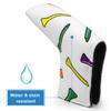 Barudan Golf Putter Cover Blade Putter Club Head Cover Headcover Magnetic Leather Golf Headcover fits for Odyssey, Scotty Cameron - Colorful Tees Emboidery Putter Cover Golf for Men/Women view 3