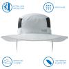 BASSDASH UPF 50+ Sun Fishing Hat Water Resistant with Detachable Neck Flap White view 2