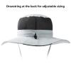 BASSDASH UPF 50+ Sun Fishing Hat Water Resistant with Detachable Neck Flap White view 3