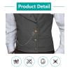 Mens Classic Double Breasted Suit Vest Slim Fit Lapel Fashion Groomsmen Waistcoat for Wedding Prom(XS-5XL to Choose) (Color : Wine red, Size : Large) view 2