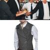 Mens Classic Double Breasted Suit Vest Slim Fit Lapel Fashion Groomsmen Waistcoat for Wedding Prom(XS-5XL to Choose) (Color : Wine red, Size : Large) view 4