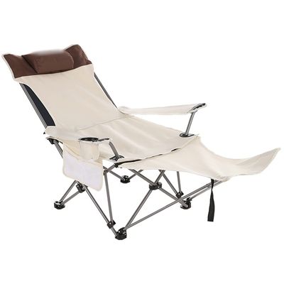 Camping Chair Camping Chair with Foot Rest Folding Sports Chair with Carrying Bag, Easy Storage Beach Director's Chair, Fishing Chair with Adjustable Backrest, Steel Pipe Structure